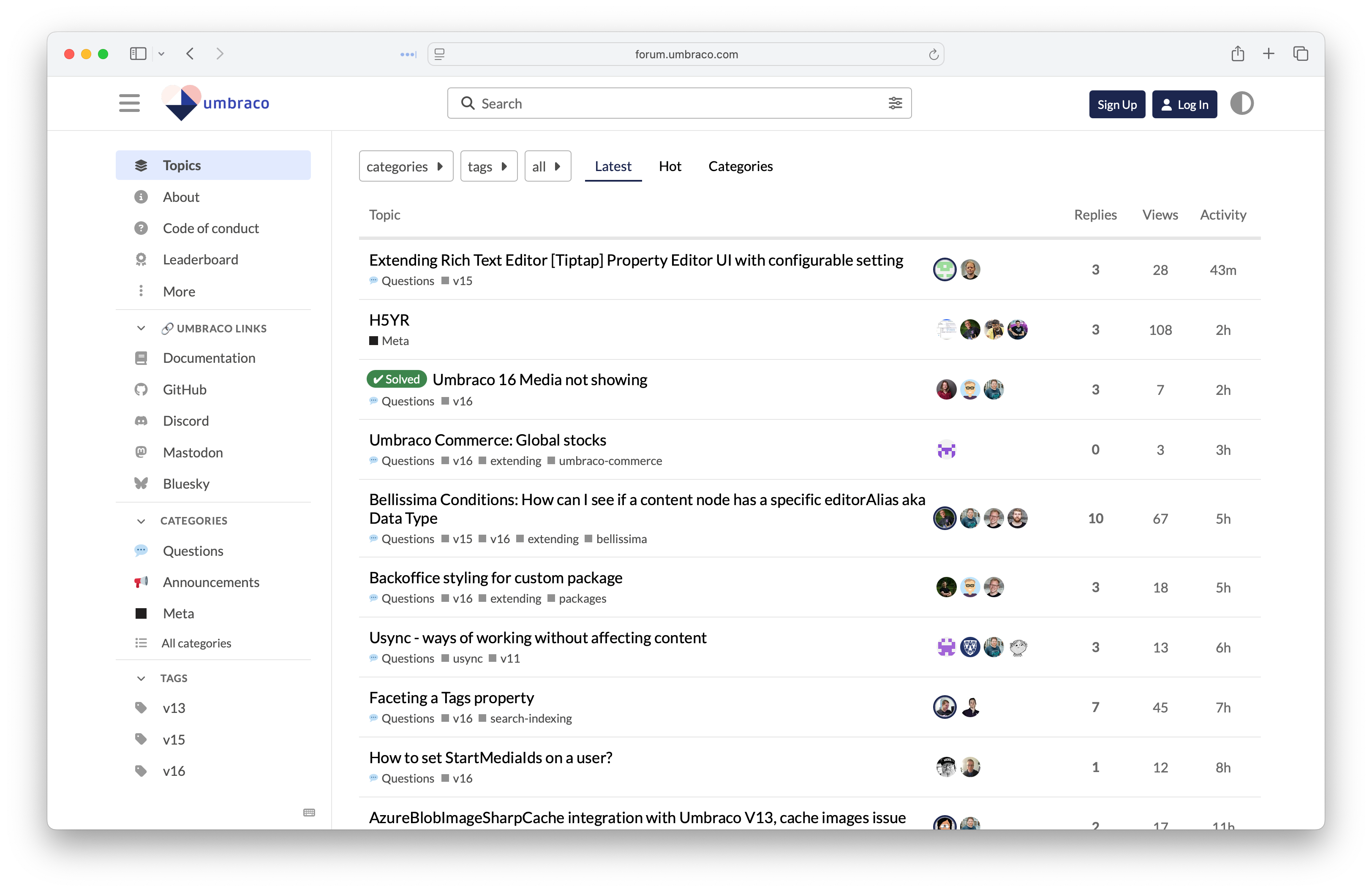 Umbraco Forum Homepage